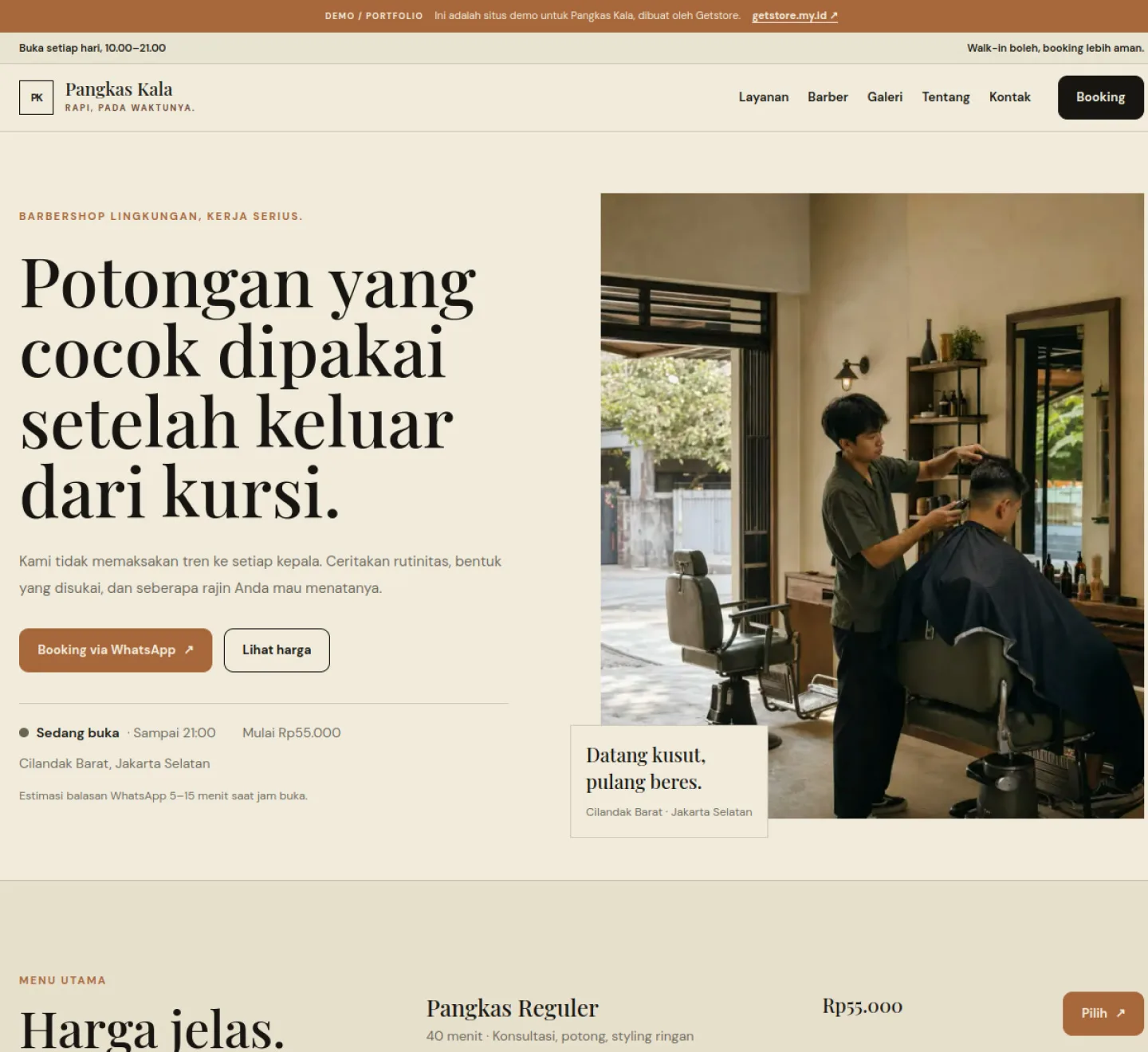 Interior barbershop